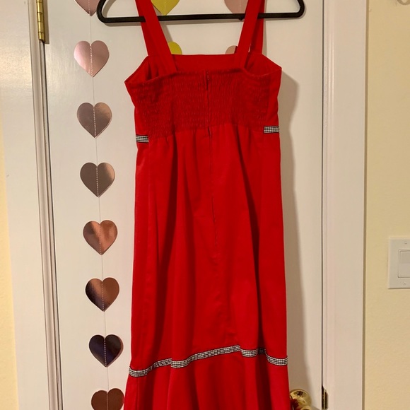 Summer Ruffle Red Dress - Picture 4 of 5